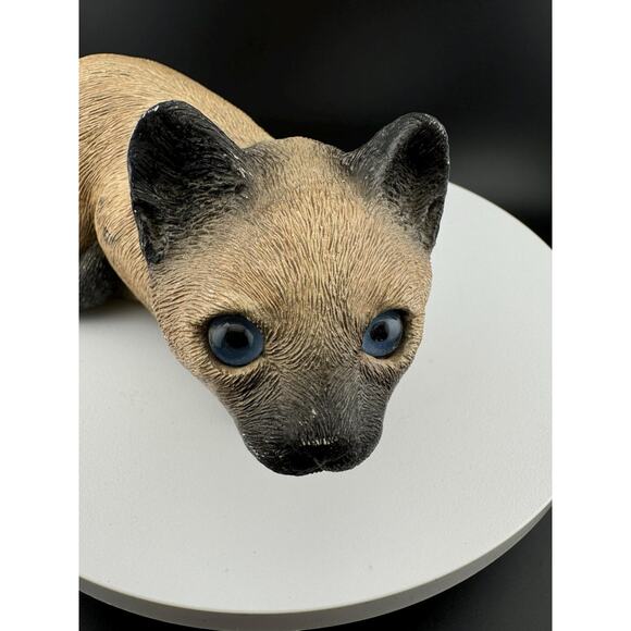 Vintage 1982 Sandcast Siamese Cat Figurine by Sandra Brue - Picture 9 of 10